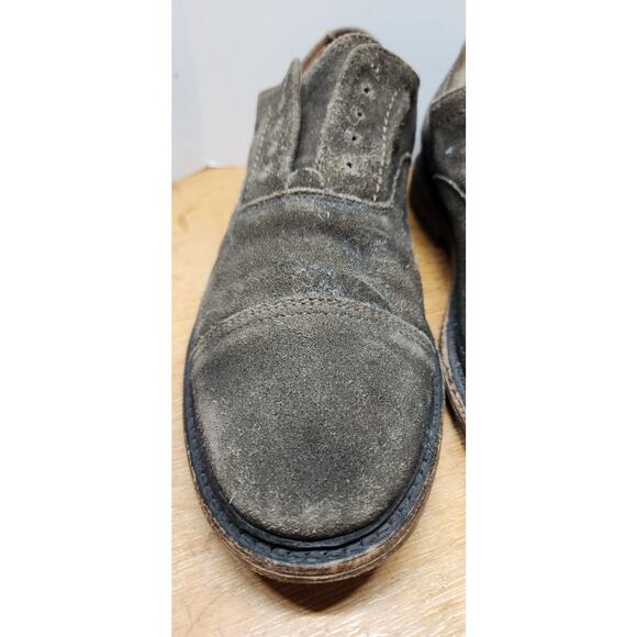 Frye Shoes Suede Paul Bal Brown Oxford Mens slip on Cap Toe‎ size 8.5D main image 4